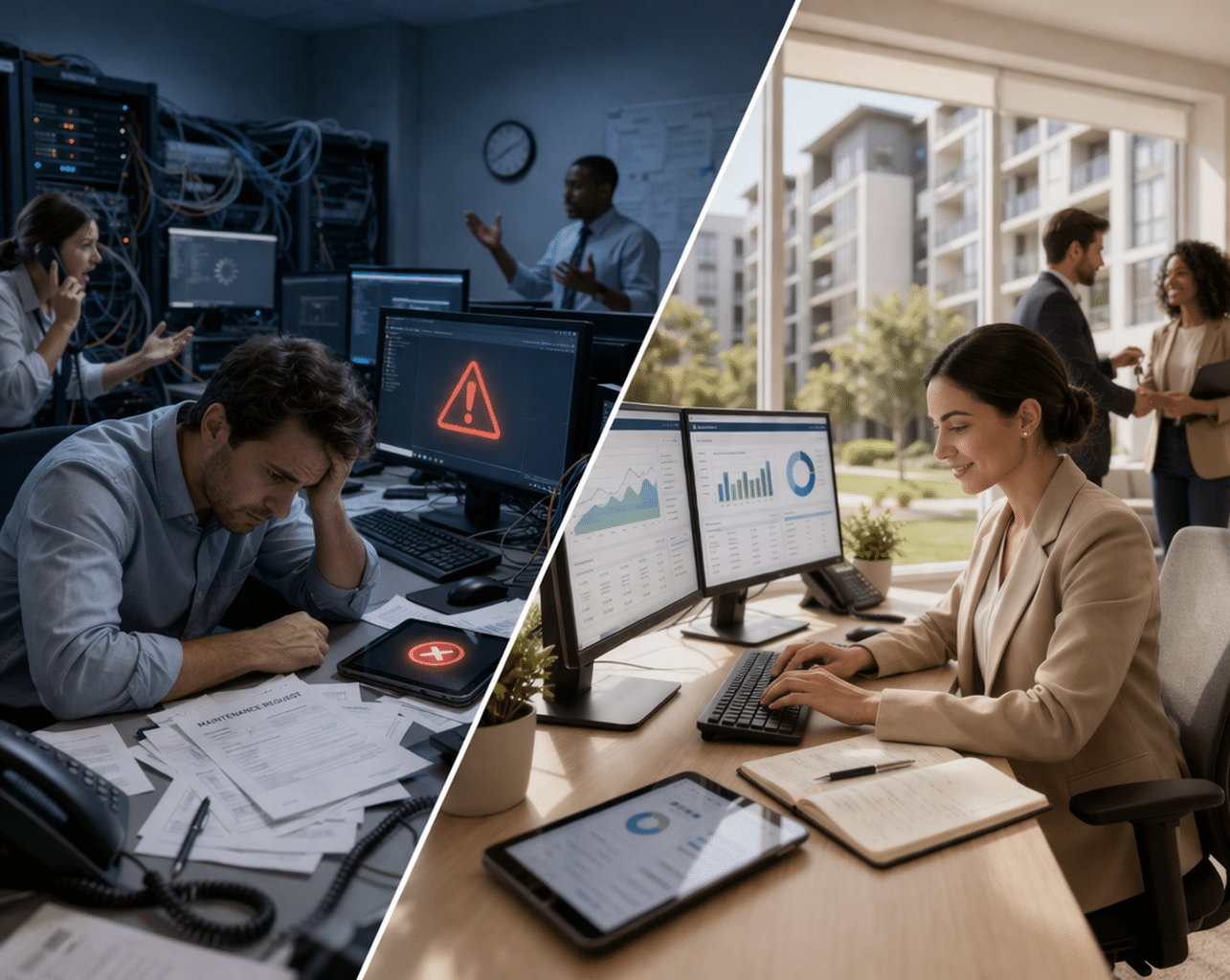 How IT Downtime Impacts Property Management Operations, Tenant Satisfaction, and Revenue How IT Downtime Impacts Property Management Operations, Tenant Satisfaction, and Revenue For property management companies with 50–150 employees, even a short period of IT downtime can have a significant ripple effect across the business. One hour of downtime can cost $5,000–$15,000 in lost productivity, but the real impact goes far beyond that—affecting tenant satisfaction, owner trust, and long-term revenue. From delayed maintenance requests to missed lease opportunities, unreliable technology directly impacts how efficiently your properties are managed. The difference between reactive IT and proactive management often determines whether downtime is a minor inconvenience or a major business disruption. ________________________________________ The Operational Impact of IT Downtime Property management companies rely on multiple systems working together in real time. When systems go down, teams may be unable to: • Access property management software • Process tenant requests or maintenance tickets • Communicate with vendors and owners • Complete leasing or onboarding processes • Retrieve financial or reporting data This creates immediate bottlenecks across the organization. Even short disruptions can delay entire workflows and reduce team efficiency for the rest of the day. ________________________________________ How Downtime Affects Tenant Satisfaction Tenant experience is one of the most important drivers of retention and reputation. When IT systems are unavailable: • Maintenance requests are delayed • Communication slows or stops • Billing and payment systems may become inaccessible • Response times increase Tenants expect fast, seamless service. When that breaks down, frustration builds quickly. According to industry insights, tenant satisfaction is closely tied to responsiveness and service reliability. Downtime directly undermines both. ________________________________________ The Hidden Revenue Impact of IT Issues Beyond productivity loss, downtime affects revenue in less obvious ways: • Missed leasing opportunities due to delayed responses • Slower turnaround on vacant units • Delayed owner reporting and financial distributions • Reduced referrals and online reviews Over time, these issues compound into lost revenue and damaged reputation. ________________________________________ Why Reactive IT Creates Recurring Problems Many property management companies rely on IT support that only responds after issues occur. This leads to: • Repeated system failures • Temporary fixes instead of permanent solutions • Lack of visibility into underlying issues • Increased frequency of downtime events Without proactive management, downtime becomes predictable—but unavoidable. ________________________________________ How Proactive IT Management Prevents Downtime A proactive IT approach focuses on preventing disruptions before they happen. Key strategies include: • Continuous system monitoring • Regular maintenance and updates • Identifying and replacing outdated hardware • Strengthening cybersecurity controls • Monthly system alignment and optimization This approach reduces downtime frequency and ensures systems remain stable during peak operations. ________________________________________ Real-World Example A property management company with approximately 95 employees experienced frequent system slowdowns that delayed tenant communication and reporting. After moving to a proactive IT model with regular system reviews and monitoring, downtime incidents were significantly reduced. Staff response times improved, tenant satisfaction increased, and operational efficiency stabilized within a few months. ________________________________________ How BoomTech IT Helps Reduce Downtime BoomTech IT helps property management companies minimize downtime and maintain consistent operations through: • Monthly Technology Alignment Manager (TAM) visits • Proactive monitoring and maintenance • Dedicated cybersecurity oversight • Strategic vCIO planning and quarterly reviews This ensures systems remain reliable, secure, and aligned with business needs. ________________________________________ Final Thoughts IT downtime is more than a technical issue—it’s a business risk that impacts operations, tenant relationships, and revenue. Property management companies that invest in proactive IT management gain a competitive advantage through reliability, efficiency, and improved tenant experience. ________________________________________ 📞 Contact Us If your property management company is experiencing recurring downtime or wants to improve operational efficiency, BoomTech IT can help. 👉 Contact us today: https://boomtechit.com/contact-us Let’s make your technology work for your business—not against it.